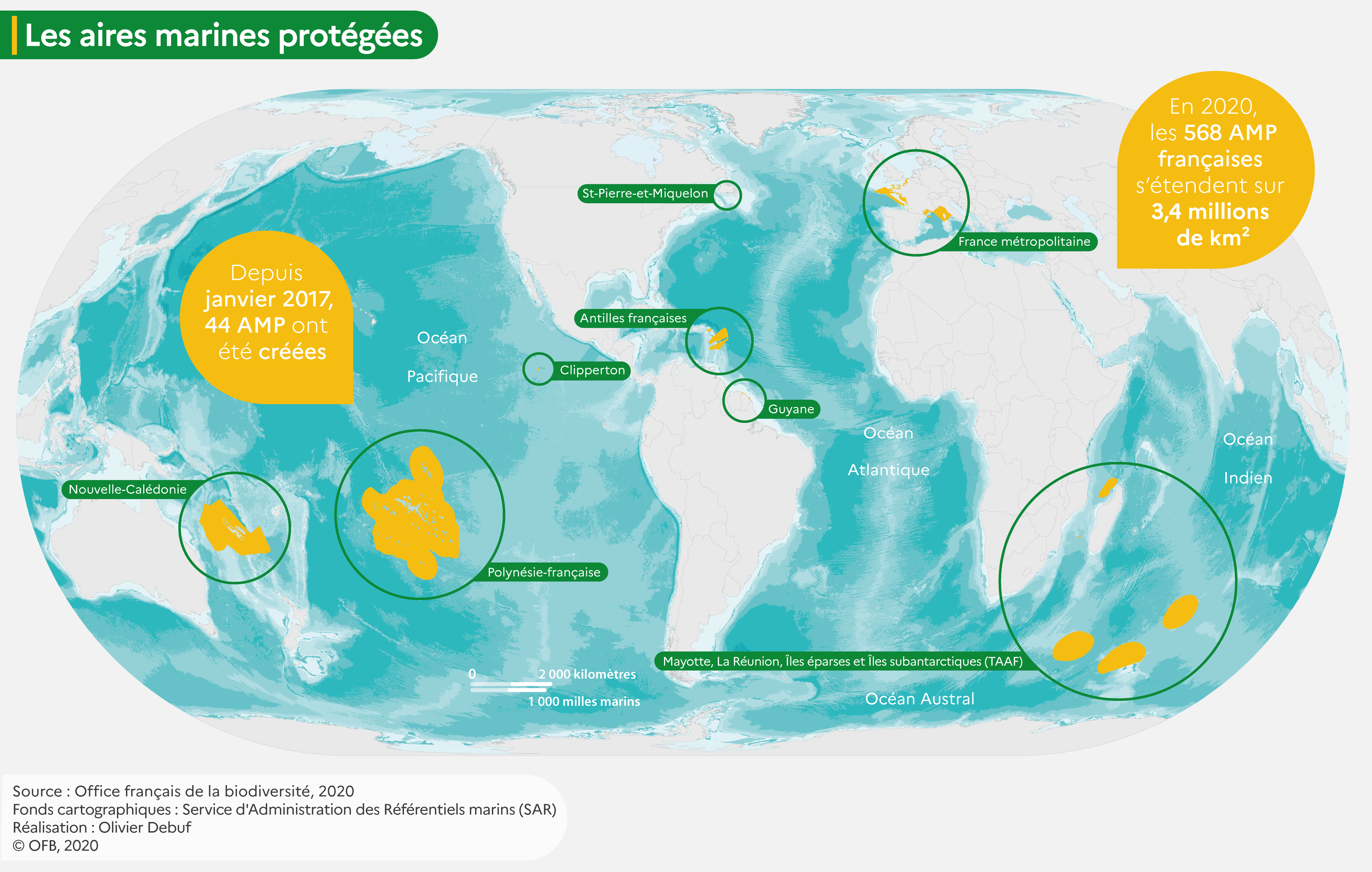 Cartographie “Les aires marines protégées françaises”