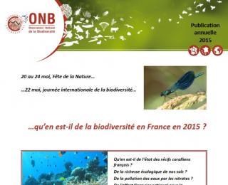 Bilan annuel de l'observatoire national de la biodiversité 2015